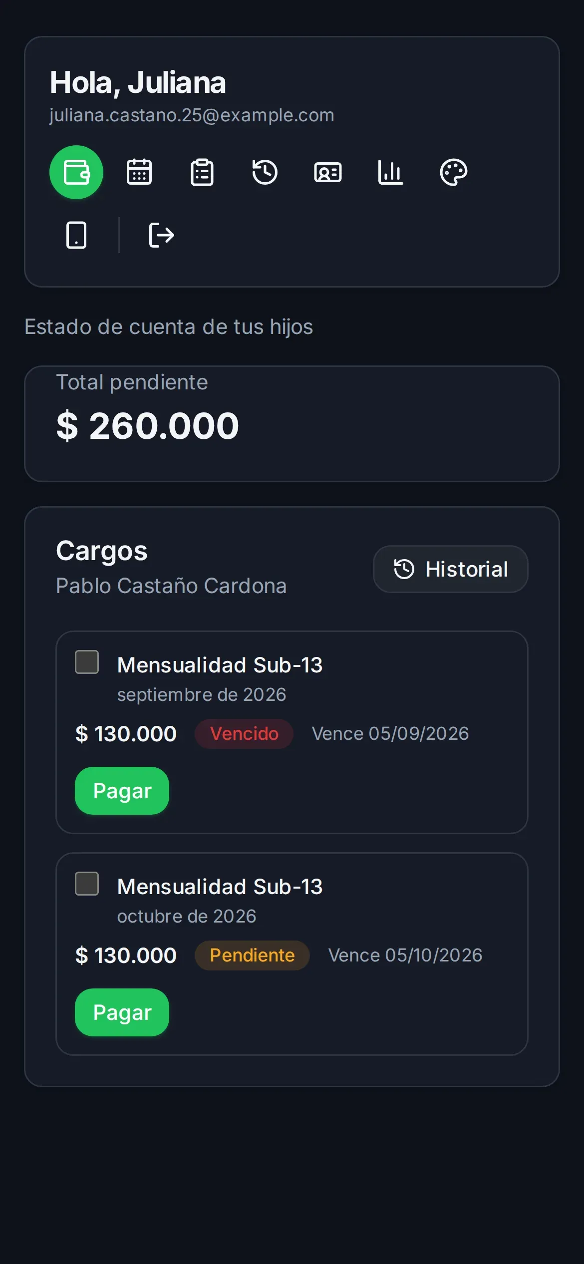 Portal para familias